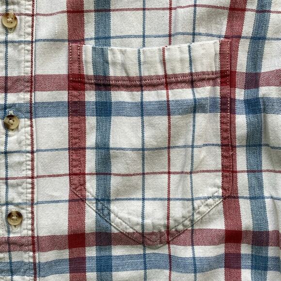 FIELDMASTER Plaid Button Down Shirt Mens Sz Medium 100% Cotton Cabincore - Picture 4 of 6